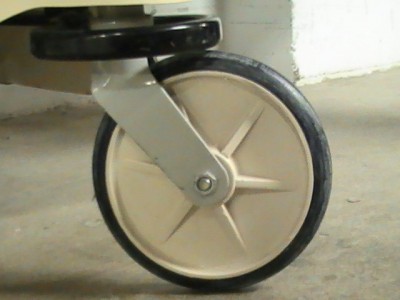 Stryker Hospital Bed Wheel with Shroud Removed